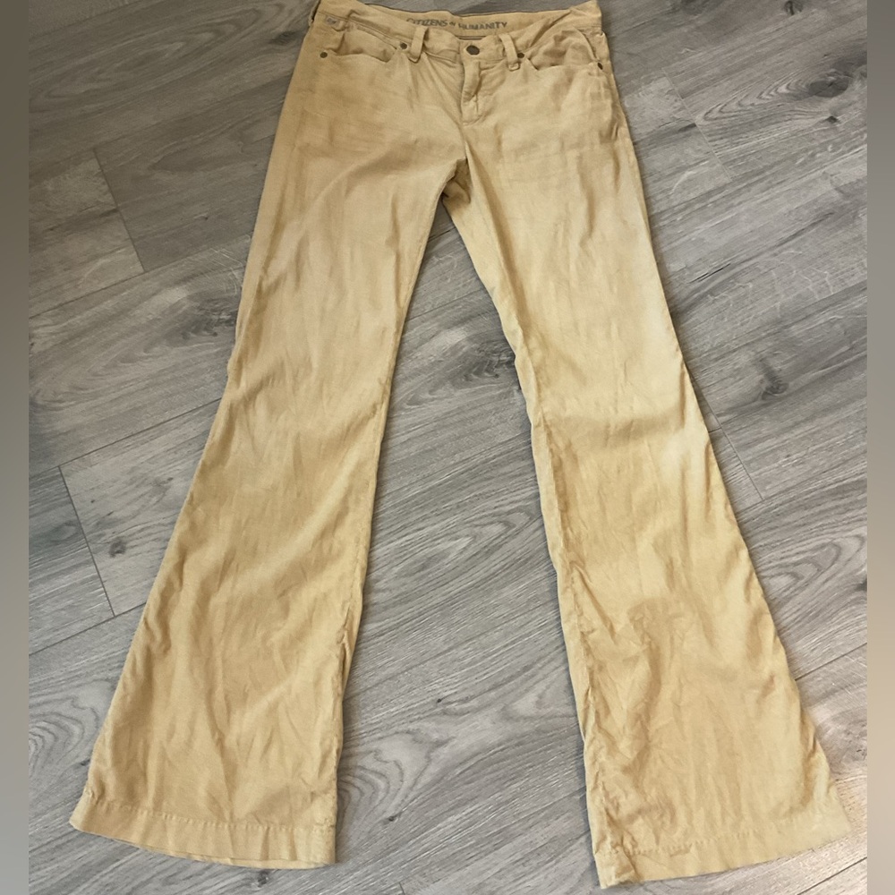 Citizens Of Humanity by Jerome Dahan Tan Wide Leg Cords,